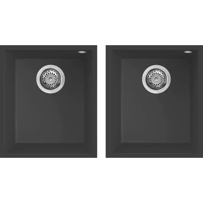 Elleci Quadra 200 Undermount gránit mosogatótálca - G59 Antracite