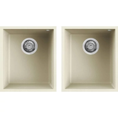 Elleci Quadra 200 Undermount gránit mosogatótálca - G62 Bianco Antico