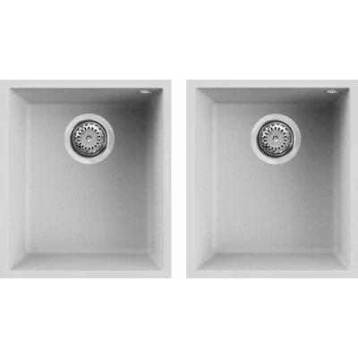 Elleci Quadra 200 Undermount gránit mosogatótálca - G68 Bianco