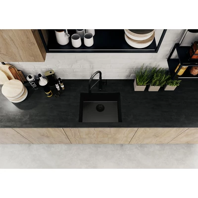 BLANCO SUBLINE 500-U Black Edition gránit mosogatótálca - fekete