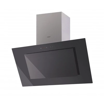 Cata ATENEA 600 XG BK döntött ernyős fali páraelszívó - inox / fekete üveg