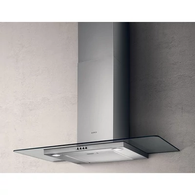Elica Flat Glass IX/A/90 fali kürtős páraelszívó - inox / üveg