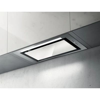 Elica Hidden IXGL/A/90 felső szekrénybe építhető páraelszívó - inox / fehér üveg