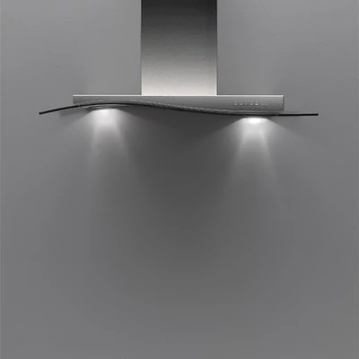 FALMEC ONDA Glass 90 fali kürtős páraelszívó - inox / üveg