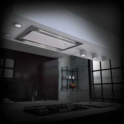 NODOR NorBreeze ISLA DEIMOS 1000 RF mennyezetbe építhető páraelszívó - inox / fehér