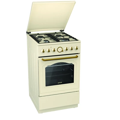 Gorenje K52CLI szabadonálló kombinált rusztikus tűzhely - elefántcsontszín