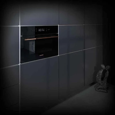 NODOR NorChef MW-4800 CU beépíthető kompakt kombinált sütő - mikrohullámú sütő - fekete / réz