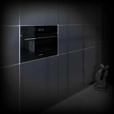 NODOR NorChef MW-4800 DB beépíthető kompakt kombinált sütő - mikrohullámú sütő - fekete / inox