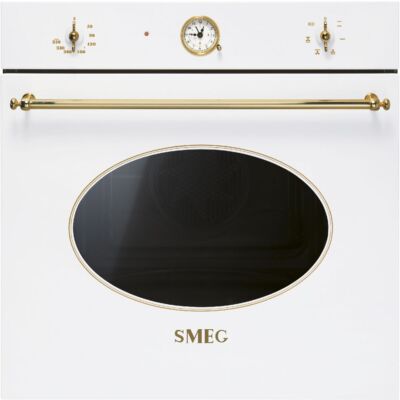 SMEG SF800B beépíthető rusztikus hőlégkeveréses sütő - fehér / arany