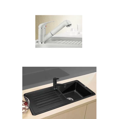 BLANCO DARAS-S silgránit HD csaptelep - BLANCO FAVOS 45 S gránit mosogatótálca szett