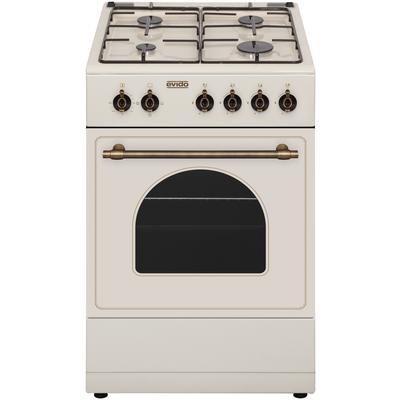 Evido Free GE55C szabadonálló rusztikus kombinált tűzhely - FOGE55C.1 - bézs / bronz