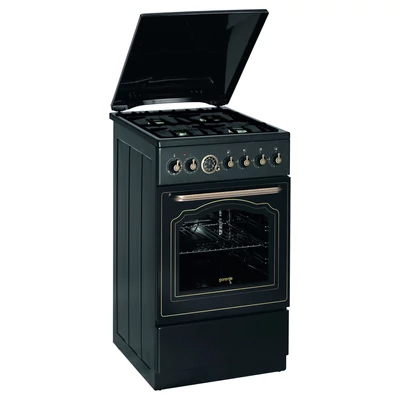 Gorenje K57CLB1 szabadonálló rusztikus kombinált tűzhely - matt fekete