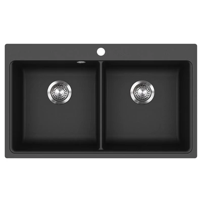 EVIDO Quadro 9 gránit mosogató, 860 x 510 mm, antracit