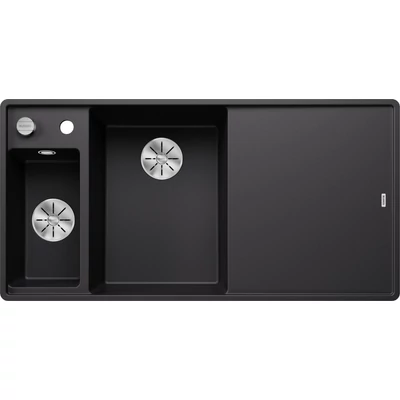 BLANCO AXIA III 6 S-F fekete bal üveg tart., SZINTBE ÉPÍTÉS