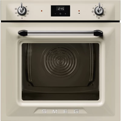 SMEG PIROLITIKUS HŐLÉGKEVERÉSES SÜTŐ, Victoria design, Galileo, 60 cm, ES LCD, bézs