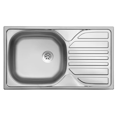 EVIDO BASIC MINI rozsdamentes mosogató,egymedence csepegtetővel, 76x43,5 cm, 1 1/2lefolyógarnitúra