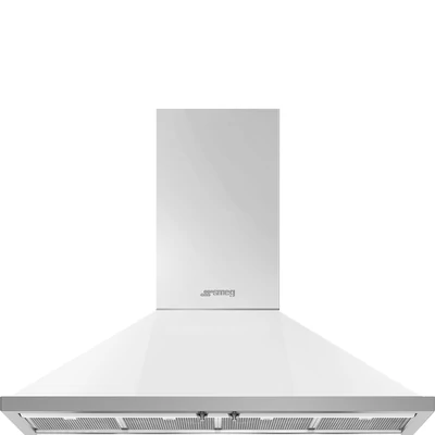 SMEG PORTOFINO design kürtős fali páraelszívó, 120 cm, fehér