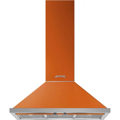 SMEG PORTOFINO design kürtős fali páraelszívó, 90 cm, narancssárga