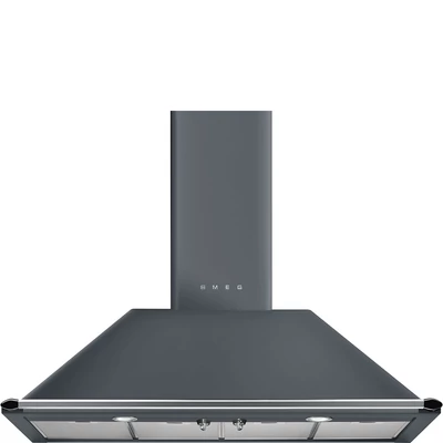 SMEG VICTORIA design kürtős fali páraelszívó, 110 cm, palaszürke