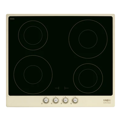 SMEG INDUKCIÓS FŐZŐLAP, Cortina design, 60 cm, 4 főzőzóna, bézs