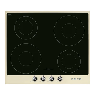 SMEG INDUKCIÓS FŐZŐLAP, Victoria design, 60 cm, 4 főzőzóna, bézs