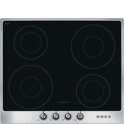 SMEG INDUKCIÓS FŐZŐLAP, Victoria design, 60 cm, 4 főzőzóna, inox