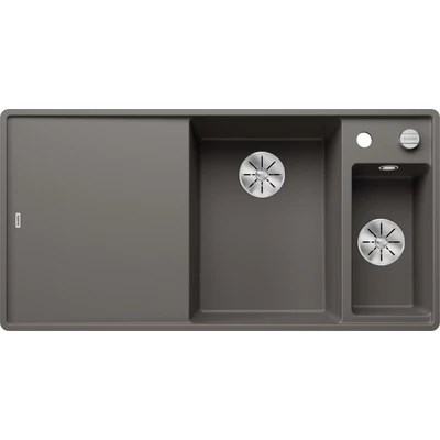 BLANCO AXIA III 6S-F jobb vulkánszürke fa tart., SZINTBE ÉPÍTÉS