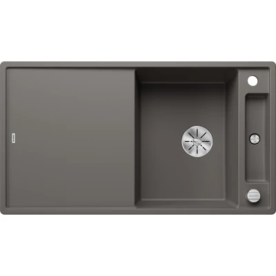 BLANCO AXIA III 5S vulkánszürke üveg tart.