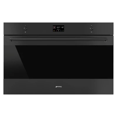 SMEG PIROLITIKUS HŐLÉGKEVERÉSES XL SÜTŐ, Classica design, 90x47,5 cm, ES LCD, matt fekete