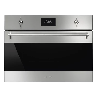 SMEG KOMPAKT MIKROHULLÁMÚ SÜTŐ, Classica design, Galileo, 45 cm, CS LCD, inox
