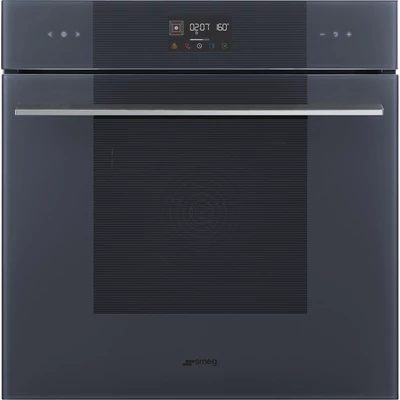 SMEG PIROLITIKUS HŐLÉGKEVERÉSES SÜTŐ, Linea design, Galileo, 60 cm, ES LCD, neptune szürke üveg