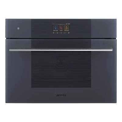 SMEG KOMPAKT OMNICHEF HÁROM AZ EGYBEN SÜTŐ, Linea design, Galileo, 45 cm, TFT, neptune szürke üveg