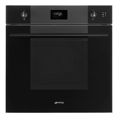 SMEG KOMBINÁLT SÜTŐ, GŐZFUNKCIÓVAL, Linea design, Galileo, 60 cm, CS LCD, mélyfekete üveg