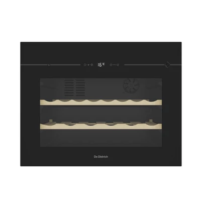 De Dietrich beépíthető borhűtő, 59x45,5 cm, 28 palack, fekete