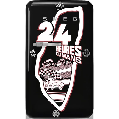 SMEG KOMBINÁLT HŰTŐ ÉS FAGYASZTÓ, retro, 54,5x98 cm, jobb oldali pántok, Le Mans