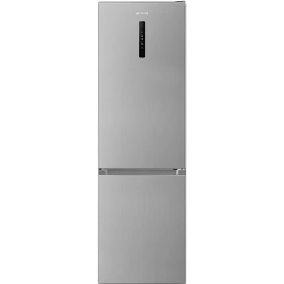 SMEG SZABADONÁLLÓ HŰTŐ ÉS FAGYASZTÓ, 60x186 cm, fordítható ajtó, LED kijelző, inox