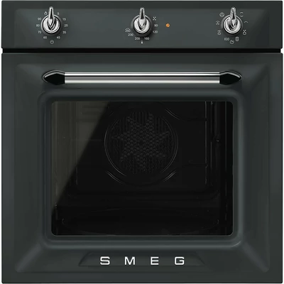 SMEG LÉGKEVERÉSES SÜTŐ, Victoria design, 60 cm, analóg, matt fekete