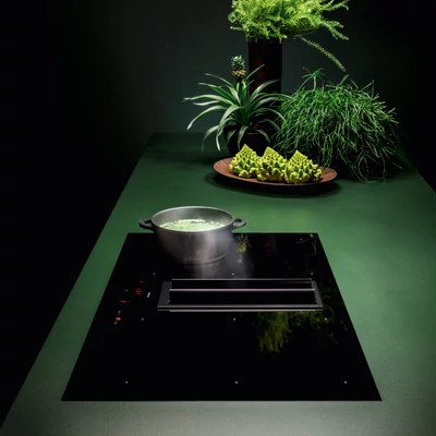 Falmec QUANTUM PRO EASY 84 cm indukciós főzőlap beépített elszívóval (keringetés), 2 bridge és 2 normál zóna