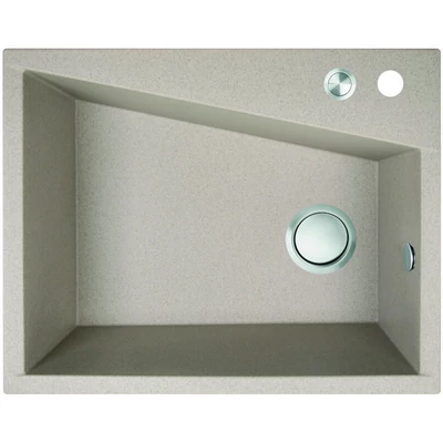 Laveo GRENADA csaplyukas bézs mosogató automata dugókiemelős, helytakarékos szifonnal