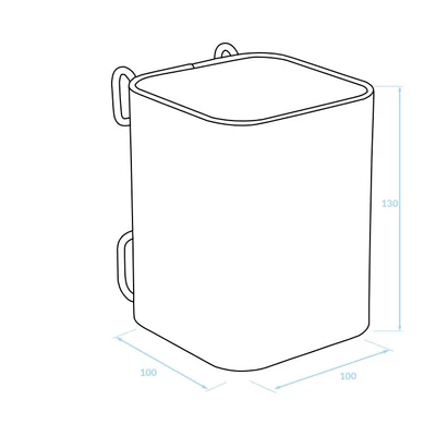 LAVEO evőeszköz tartó pohár, fekete