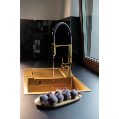 LAVEO MARMARA egymed.csepptálcás mosogató, Arany