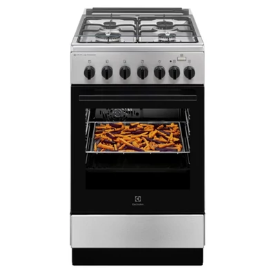 Electrolux LKK560000X inox, szabadonálló, gáz, kombinált, főzőzóna: 4, sütő:58L, grill, tűzhely