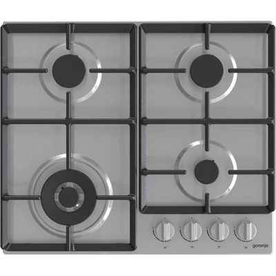 Gorenje GW641EX inox, beépíthető, gáz, főzőzóna: 3 +1 wok égőfej, beépíthető méret: 56cm, főzőlap