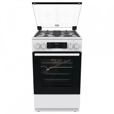 Gorenje GKS5C70WF fehér, szabadonálló, gáz, kombinált, főzőzóna: 4, sütő:70L, grill, tűzhely