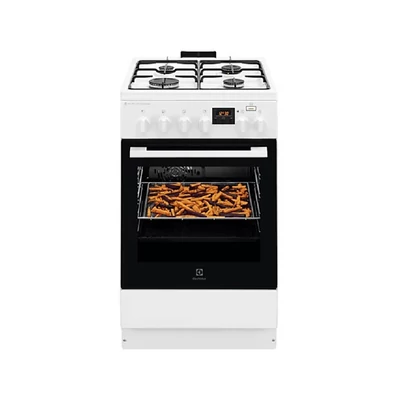 Electrolux LKK560232W fehér, szabadonálló, gáz, kombinált, főzőzóna: 4, sütő:58L, tűzhely