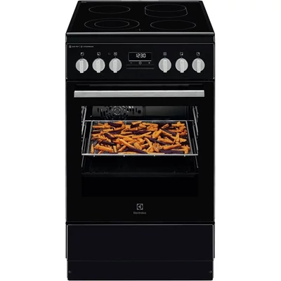 Electrolux LKR564275K fekete, szabadonálló, gáz, kombinált, főzőzóna: 4, sütő:57L, grill, tűzhely