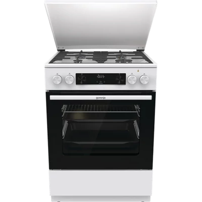 Gorenje GKS6C71WF fehér, szabadonálló, gáz, kombinált, főzőzóna: 4, sütő:71L, grill, tűzhely