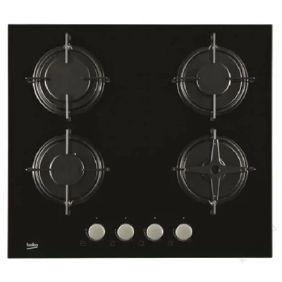 Beko HILG64220S fekete, beépíthető, gáz, főzőzóna: 4, beépíthető méret: 56cm, főzőlap
